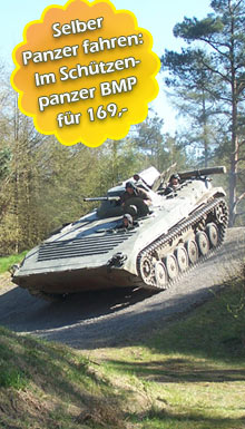 Panzer fahren im Schützenpanzer BMP ab 169 Euro.