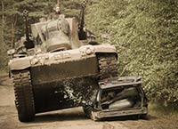 Carcrashing mit dem Flakpanzer -
